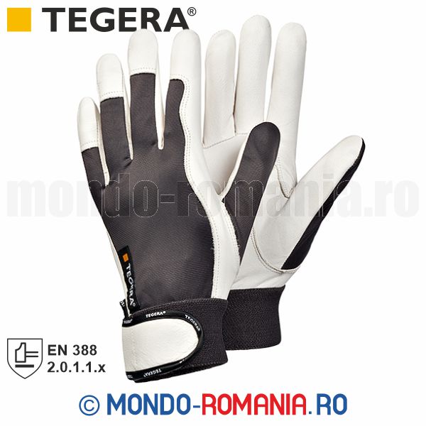 Manusi profesionale de lucru din piele/nylon TEGERA 116